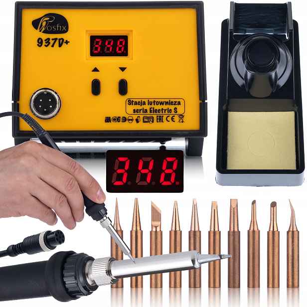 Pájecí Stanice Rosfix 937D+ 60W Měděné Hroty 900 M Rychlé Pájení