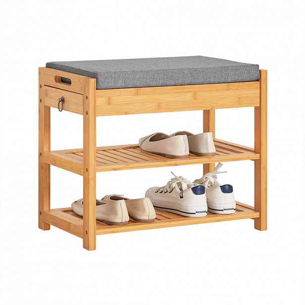 SoBuy ZÁSUVKOVÝ BOTNÍK Bambus 55x30x46cm Nordický