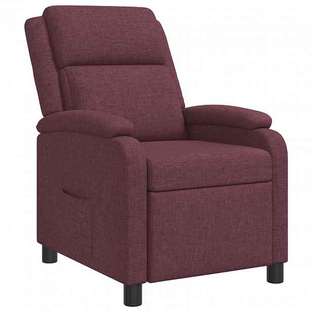 vidaXL Křeslo s funkcí ležení Fialová Textil