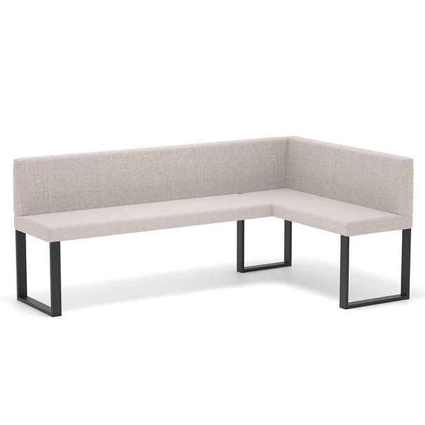 Idohome ROHOVÁ LAVICE SANA U pravá tkanina hladká, 128/168 cm, béžová