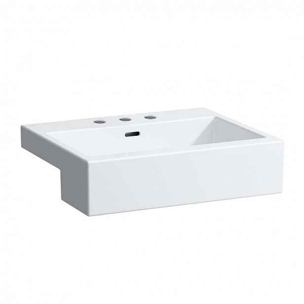 Laufen Living - Umyvadlo zápustné 55x46 cm, se 3 otvory pro baterii, bílá H8134320001081