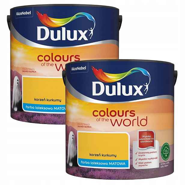 Set Dulux Barvy Světa 2x2,5L Barva Emulze Kořen Kurkumy 5L