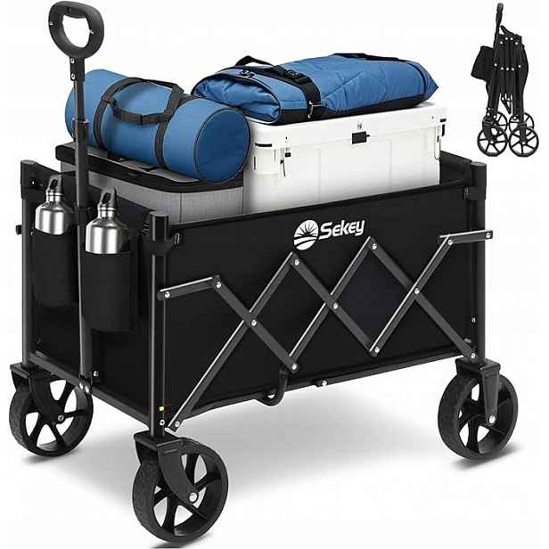 Skládací přepravní vozík Sekey Mini 4029 65 L do 80 kg Černý