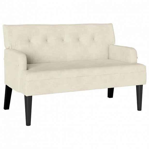 vidaXL Chesterfield lavice Krémová 112 x 65,5 x 75 cm samet