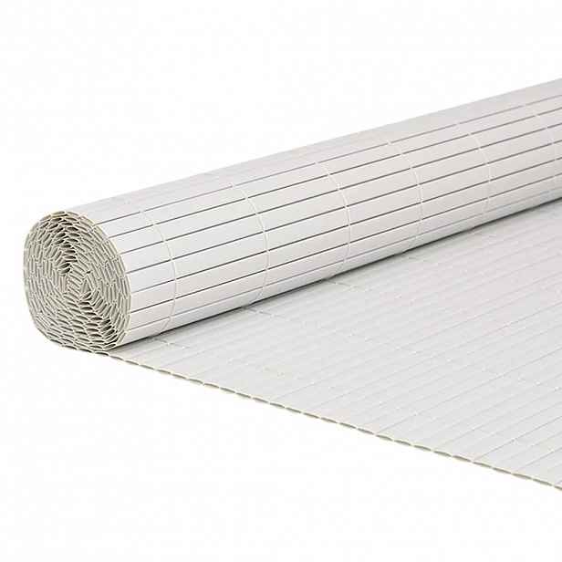 vidaXL Zahradní plot oboustranný bílý 1,8 x 5 m PVC