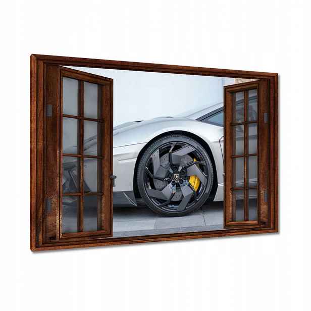 Obrazy 90x60 Stříbrné Auto
