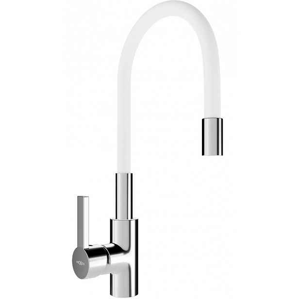 MEXEN - Flex dřezová baterie, chrom/ bílá 670900-02