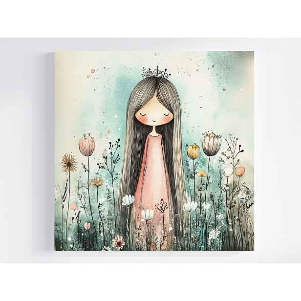 Obraz Na Plátně Canvas Dívka Princezna Zahrada Květiny Jaro 50x50