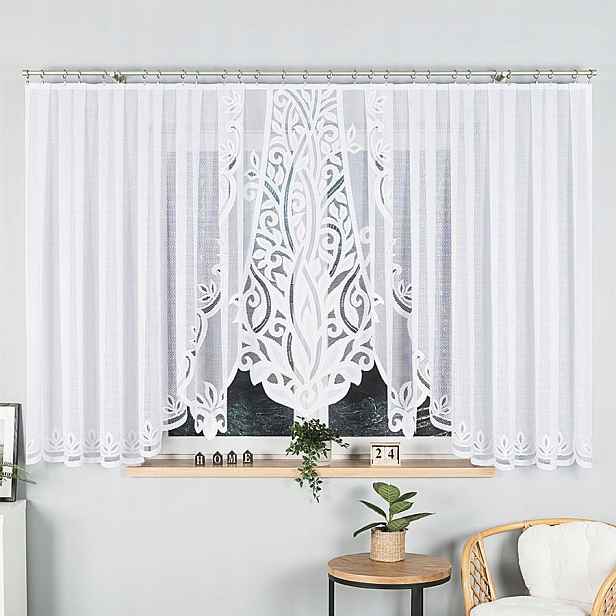Pola Záclona hotová, šířka 500 x výška 160 cm, barva bílá