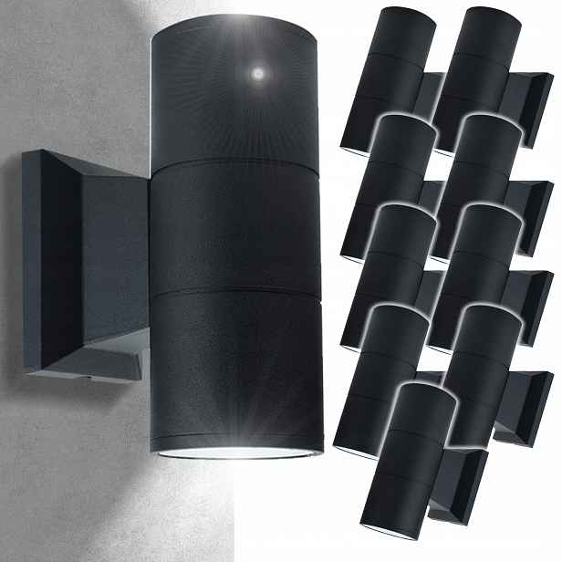 10x Vodotěsná venkovní nástěnná lampa IP44 Dekorativní zahradní terasová lampa