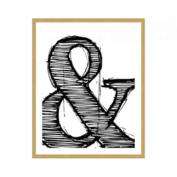 Rámovaný obraz And symbol, 40x50 cm