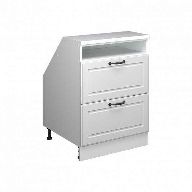 Vicco ŠIKMÁ SKŘÍŇ Rion Bílý venkovský dům 60 x 81.6 cm se 2 zásuvkami, korpus skříně hloubka 60 cm