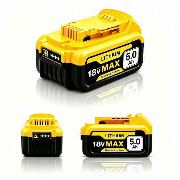 Akumulátor lithium-iontový 18V 5Ah nástrojů pro Dewalt DCB182 DCB206 s Led