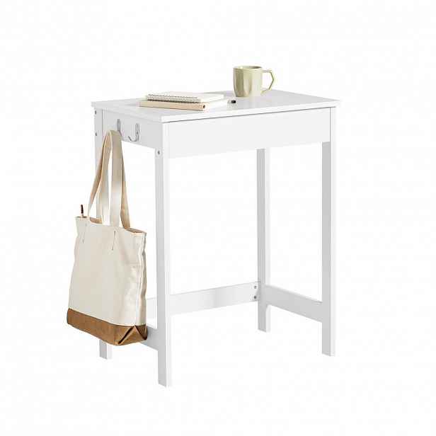 SoBuy POČÍTAČOVÝ STŮL s 1 zásuvkou Bílá 60x40x76cm Minimalistický