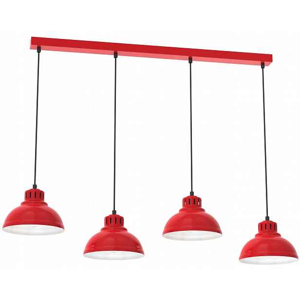 Závěsná lampa Sven Červená Bílá, efektní lampa do moderních interiérů
