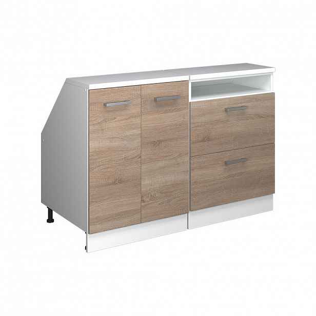 Vicco KUCHYŇSKÁ SKŘÍŇKA POD ŠIKMOU STŘECHU R-Line Sonoma 120 cm Sada 2 korpusů skříně hloubka 60 cm