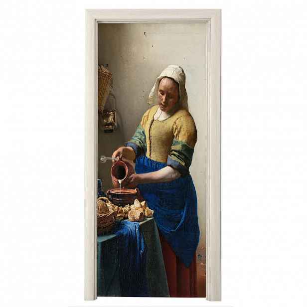 MuchoWow SAMOLEPKA NA DVEŘE Mlékařka - Johannes Vermeer 85x205
