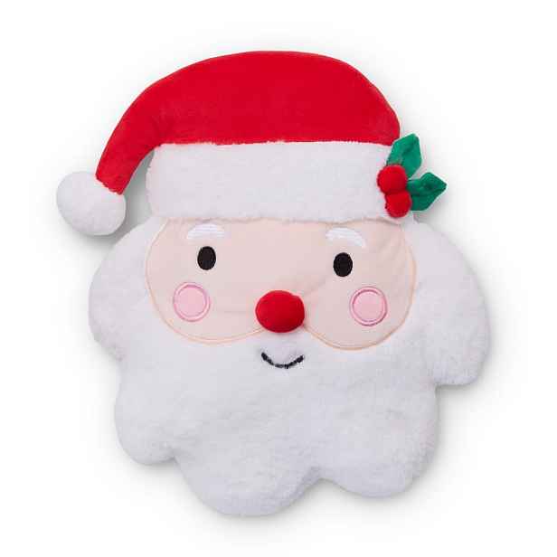 Plyšový dekorační polštář s vánočním motivem 38x32 cm Christmas Santa – Catherine Lansfield