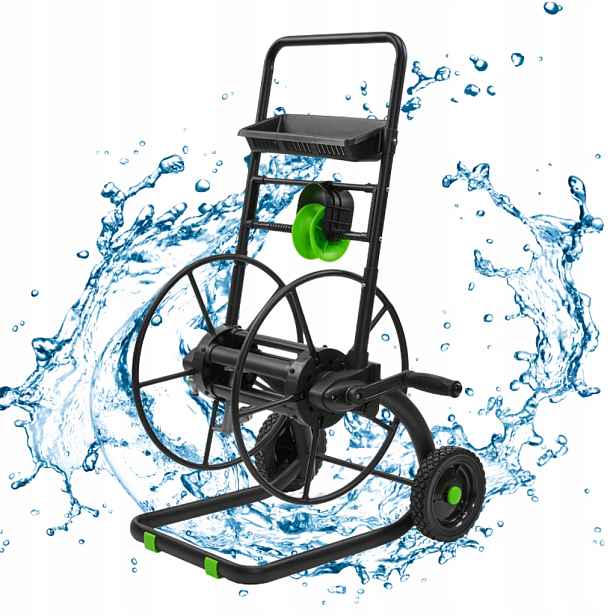 Silný Zahradní Kovový Vozík Pro Hadici 60 M 1/2 Xtr Stalco Garden S101610015