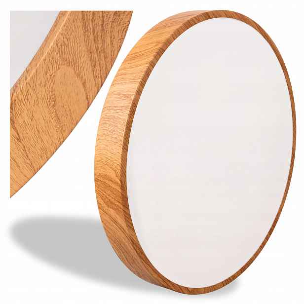 Stropní Svítidlo nástěnný Led 40 cm Kulatá stropní svítidlo Dřevo 40W 4000K do pokoje