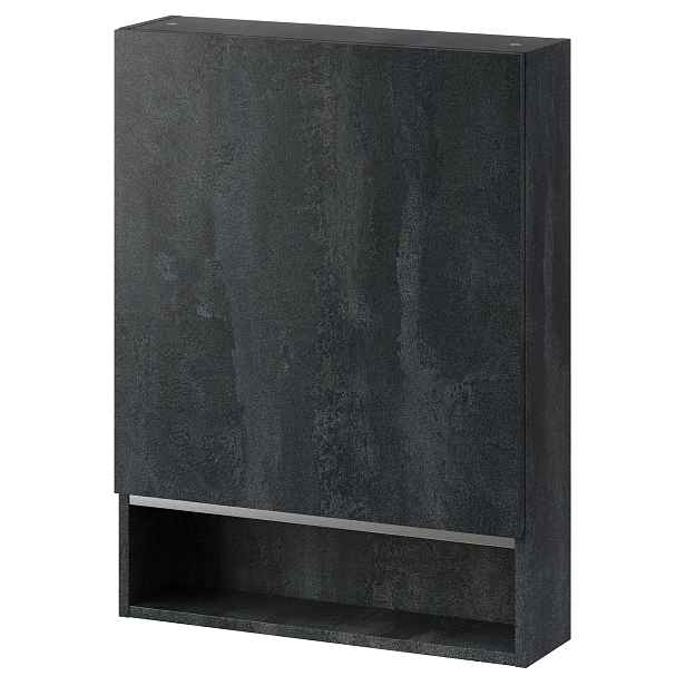 Szynaka Závěsná koupelnová skříňka Letto 04 60 cm černý beton