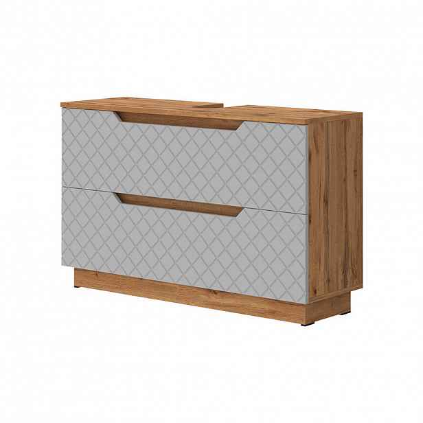 Vicco DOLNÍ SKŘÍŇKA POD DŘEZ Lotta Šedá 99.4 x 62.5 cm se 2 zásuvkami