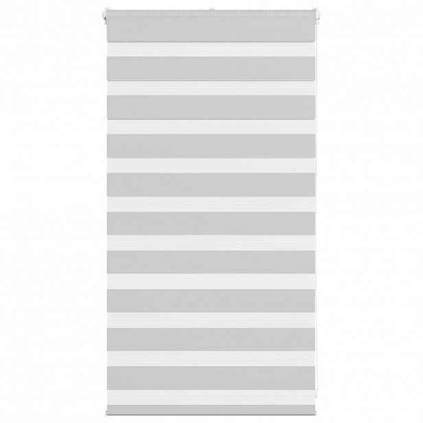 vidaXL Zebra roleta světle šedá 75x100cm šířka látky 70,9 cm polyester
