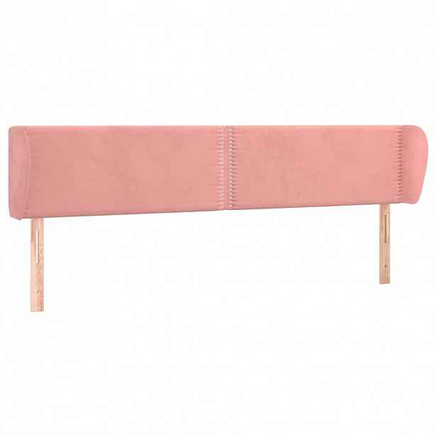 vidaXL Čelo postele typu ušák růžová 163x23x78/88 cm samet