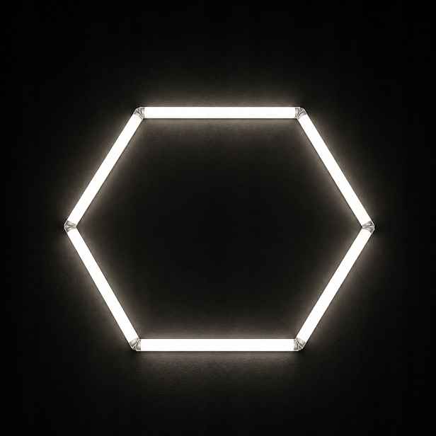 Jednotlivý Led hexagon bílý 42W 4000K 92x79 Cm detailingová garáž