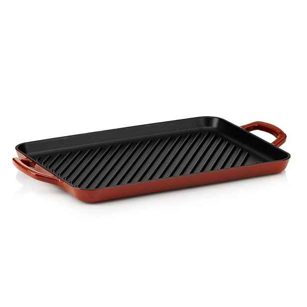 KELA Grilovací deska litinová CALIDO 35x25 cm červená KL-11939