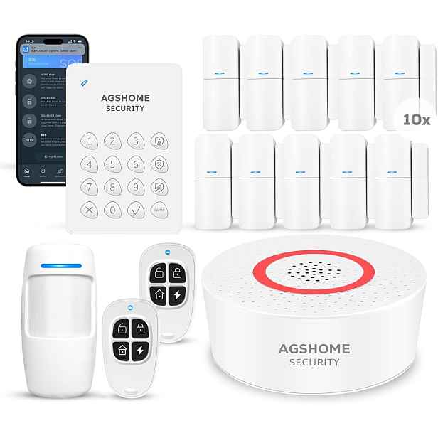 Sada Alarmů Agshome 15-DÍLNÁ Wi-fi Smart Alarm Inteligentní Wi-fi