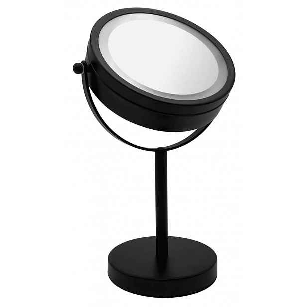 Sapho Ridder Zrcadla - Kosmetické zrcátko na postavení s LED osvětlením, černá 03111010