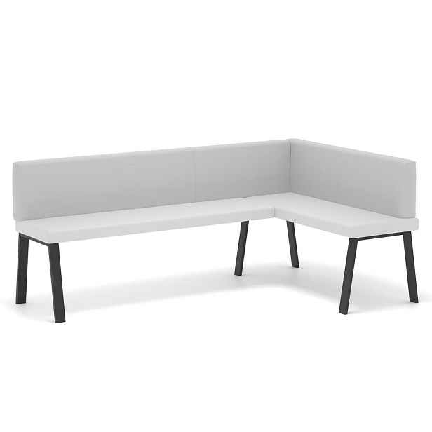 Idohome ROHOVÁ LAVICE MONO Y pravá ekokůže hladká, 128/168 cm, bílá