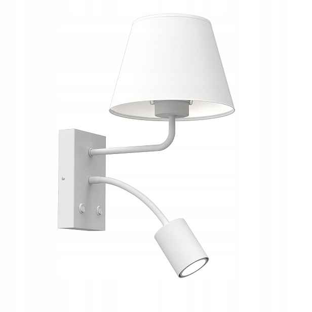 Luminex Arden nástěnné svítidlo bílé s lampičkou na čtení E27+GU10 2p. IP20