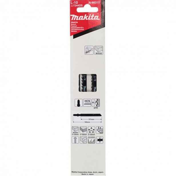 Makita - Sada pilových plátků 6 TPI, délka 180 mm, 5 ks A-86315