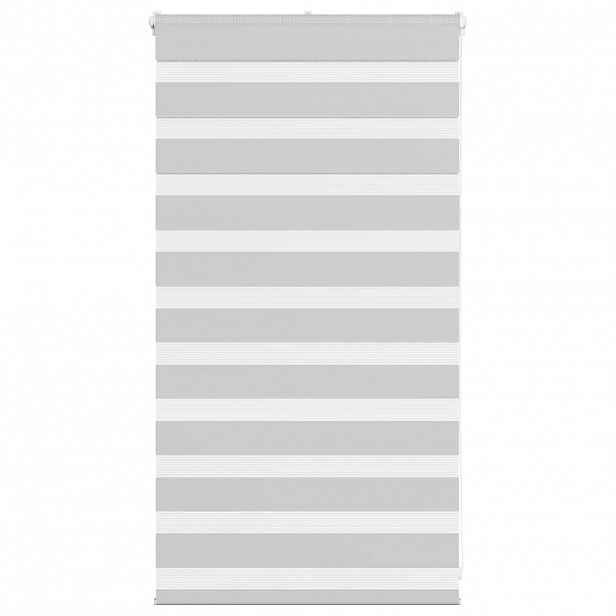 vidaXL Zebra roleta světle šedá 80x100cm šířka látky 75,9 cm polyester