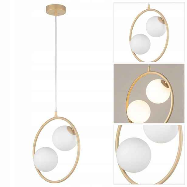Závěsná lampa Aqua 2 zlato-béžová s regulací nad barovou jídelnou Sigma Lighting