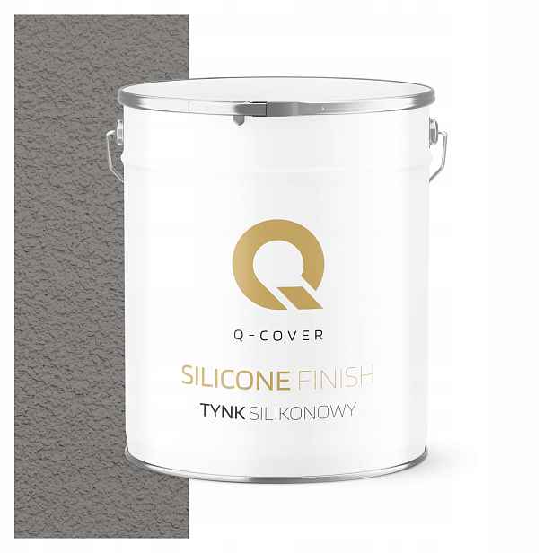 Silikonová Fasádní Omítka Šedá Tmavě Chladná F275 7 Kg Granulace 1.5 mm