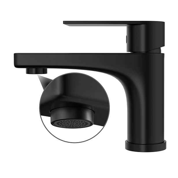 Černá Stojánková Koupelnová Baterie S Perlátorem 143 MM, Moderní A Moderní