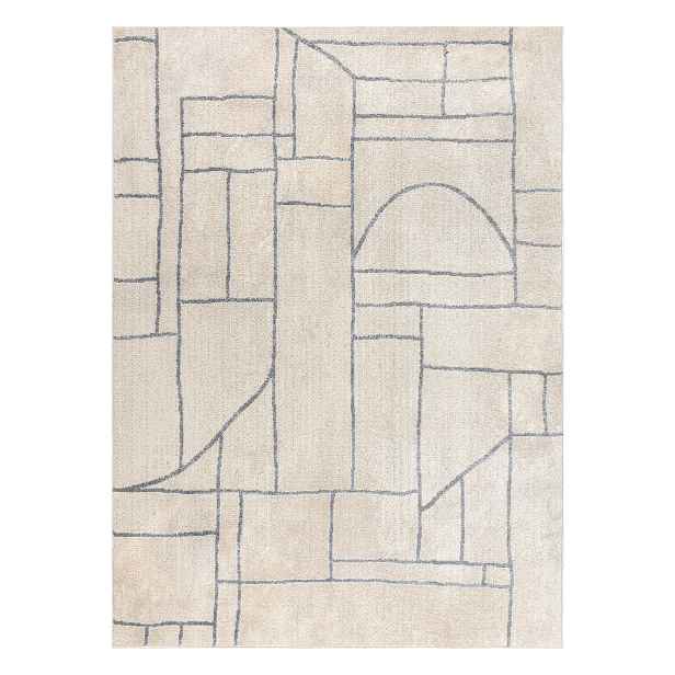 Kusový koberec Fusion 0806 cream/l. grey, 120x170, bílá, kancelář, Dywany Łuszczów