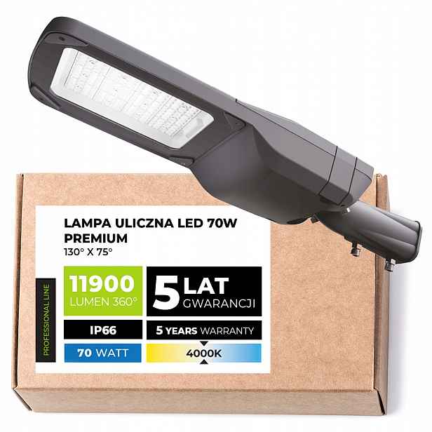 Led pouliční lampa Průmyslová silniční lampa 70W