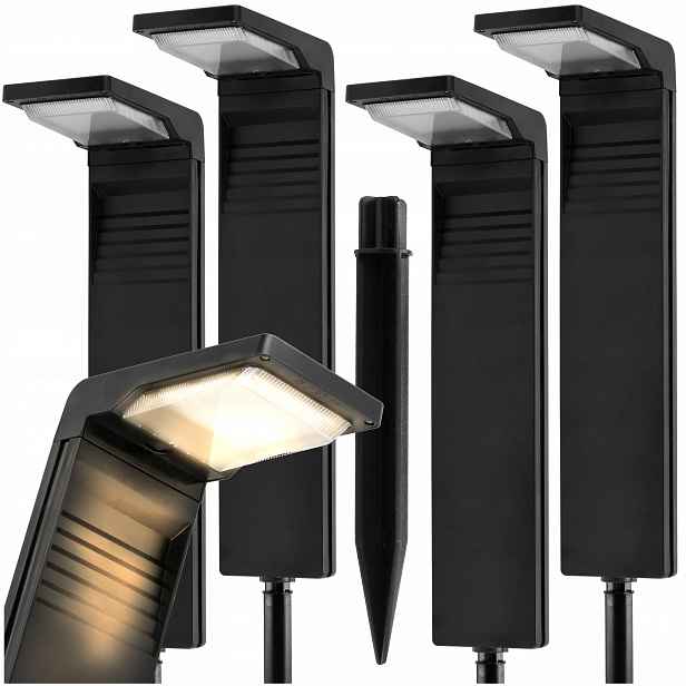4x Solární Led zahradní lampa Zapichovací sloupek Zahradní senzor soumraku