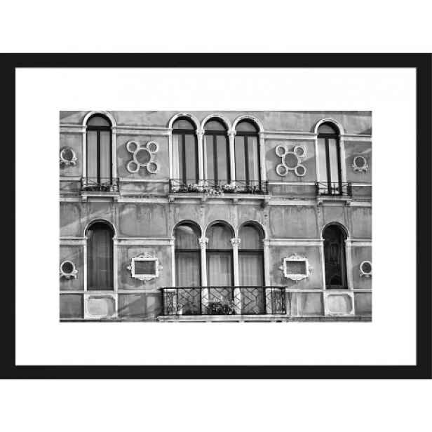 Rámovaný obraz Architektura, černobílý