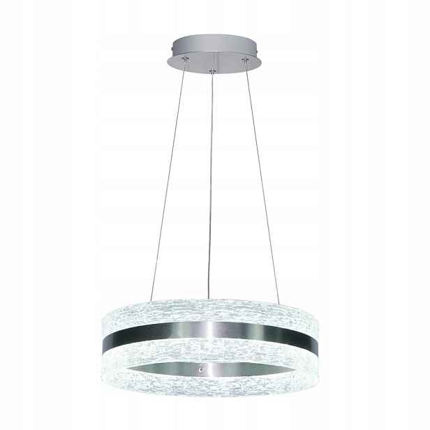 Blera, Moderní stříbrná závěsná lampa, Led kroužek 24W 1950LM 3000K-6000K