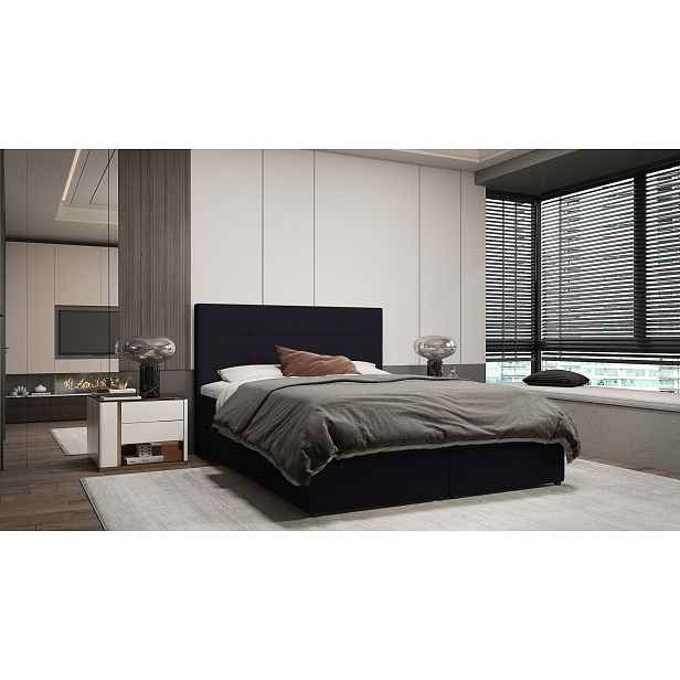 Designová postel MALIKA - 180x200, černá