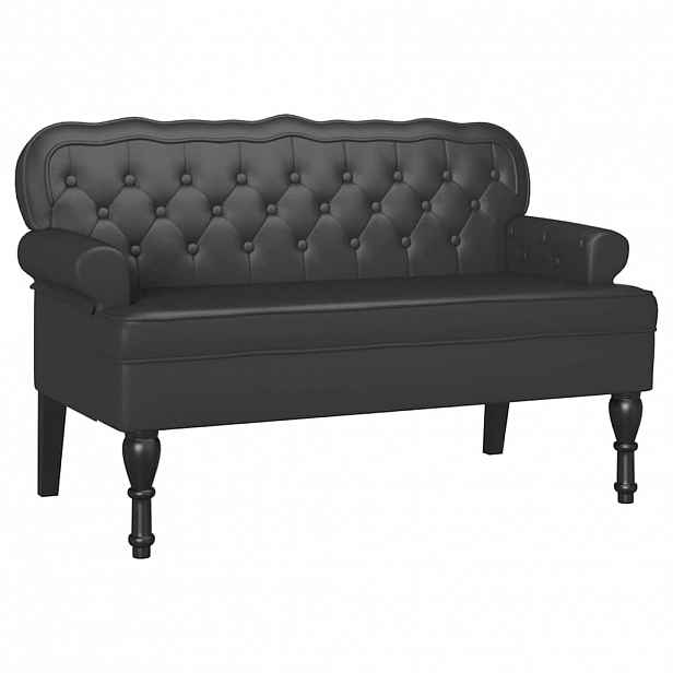 vidaXL Chesterfield lavice Černá 119,5 x 64,5 x 75 cm Umělá kůže