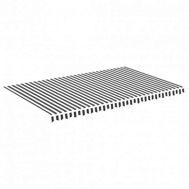 vidaXL Náhradní plachta na markýzu antracitová a bílá 500 x 300 cm polyesterová