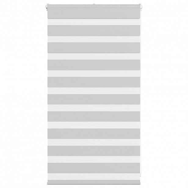 vidaXL Zebra roleta světle šedá 90x100cm šířka látky 85,9 cm polyester