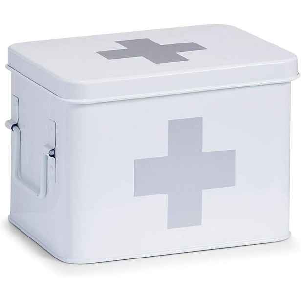 Zeller Present Lékárnička, kovový box na léky, 2v1, bílá, MEDICINE 23x17x16