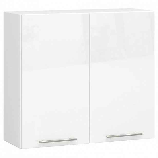 Horní kuchyňská skříňka 80 cm VERMINA - bílá / bílá lesklá